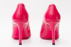 The Maneadero Pink Leather Pump Fuchsia Sole Shoe - Vinci Leather