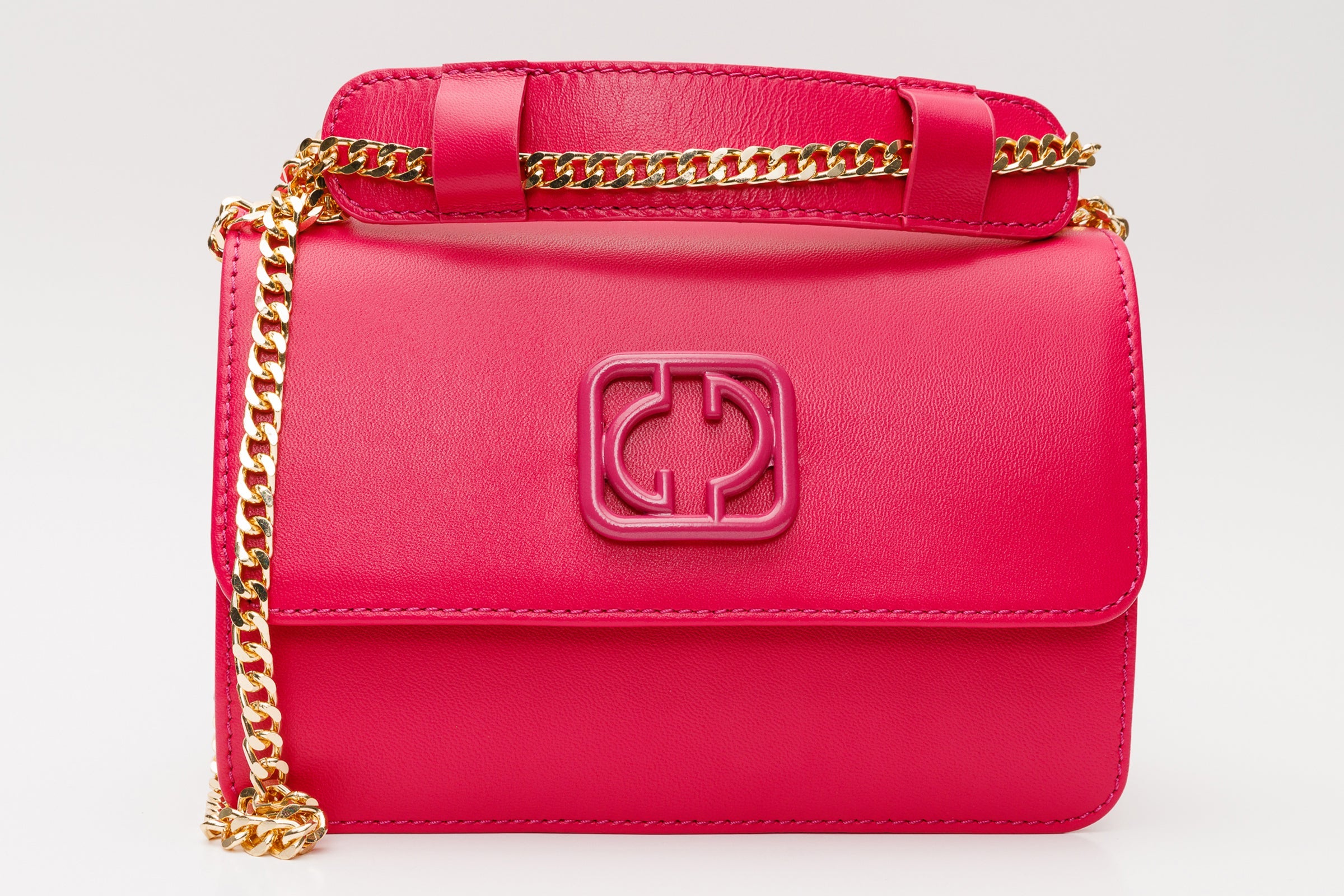 The Maneadero Fuchsia Leather Handbag - Vinci Leather