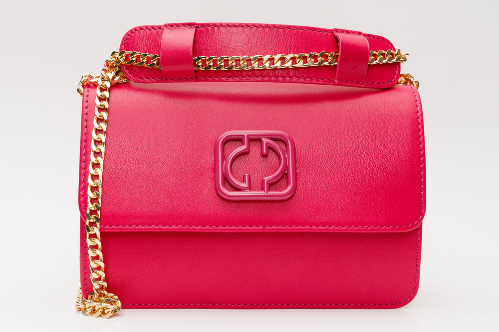 The Maneadero Fuchsia Leather Handbag - Vinci Leather
