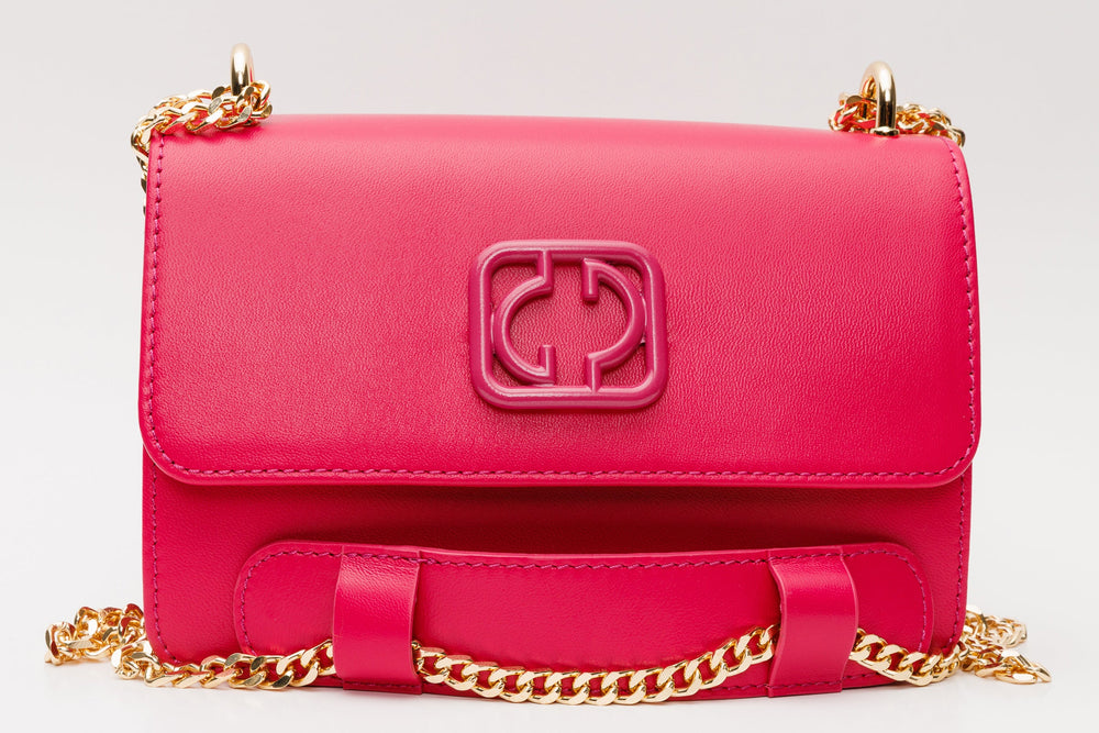 The Maneadero Fuchsia Leather Handbag - Vinci Leather