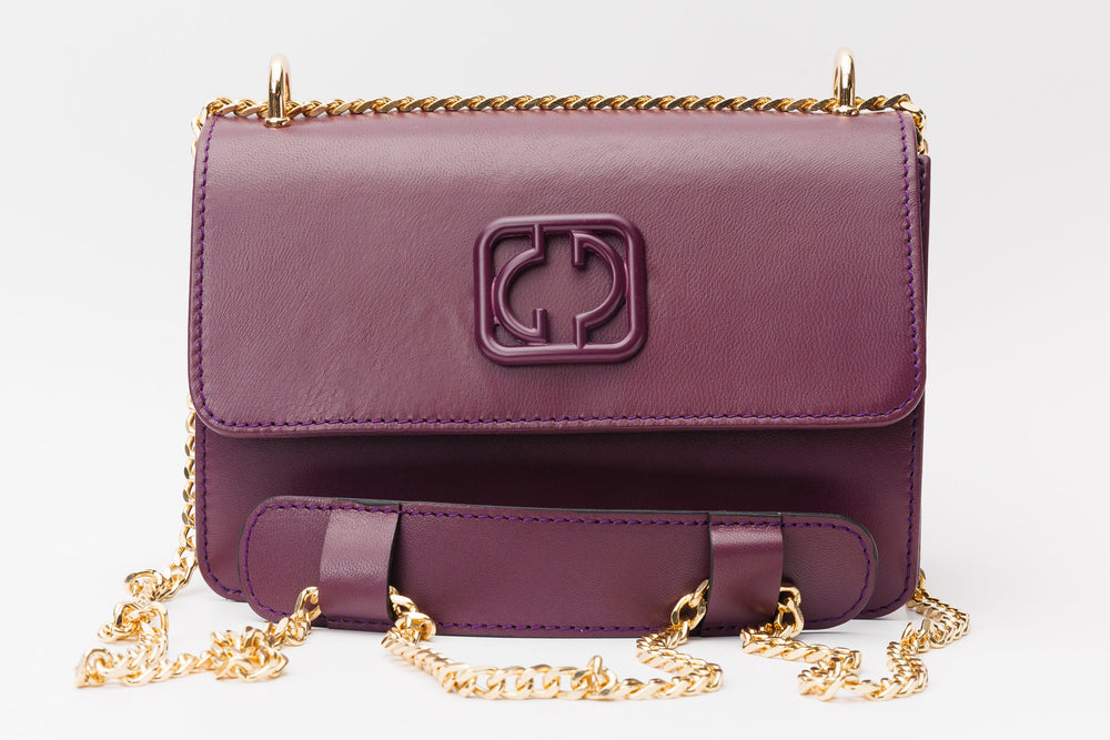 The Maneadero Purple Leather Handbag - Vinci Leather
