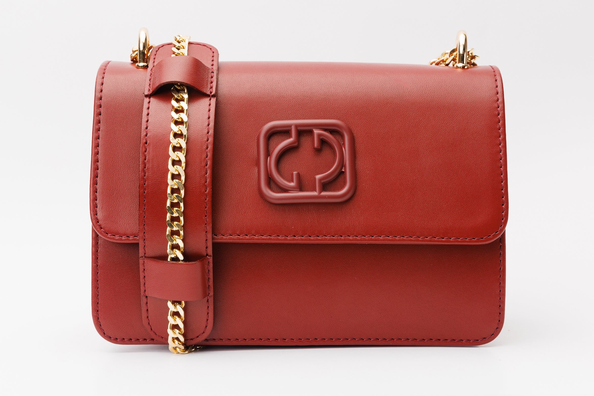 The Maneadero Dark Red Leather Handbag - Vinci Leather