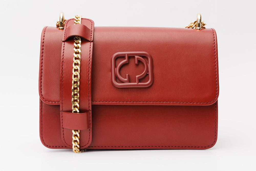 The Maneadero Dark Red Leather Handbag - Vinci Leather
