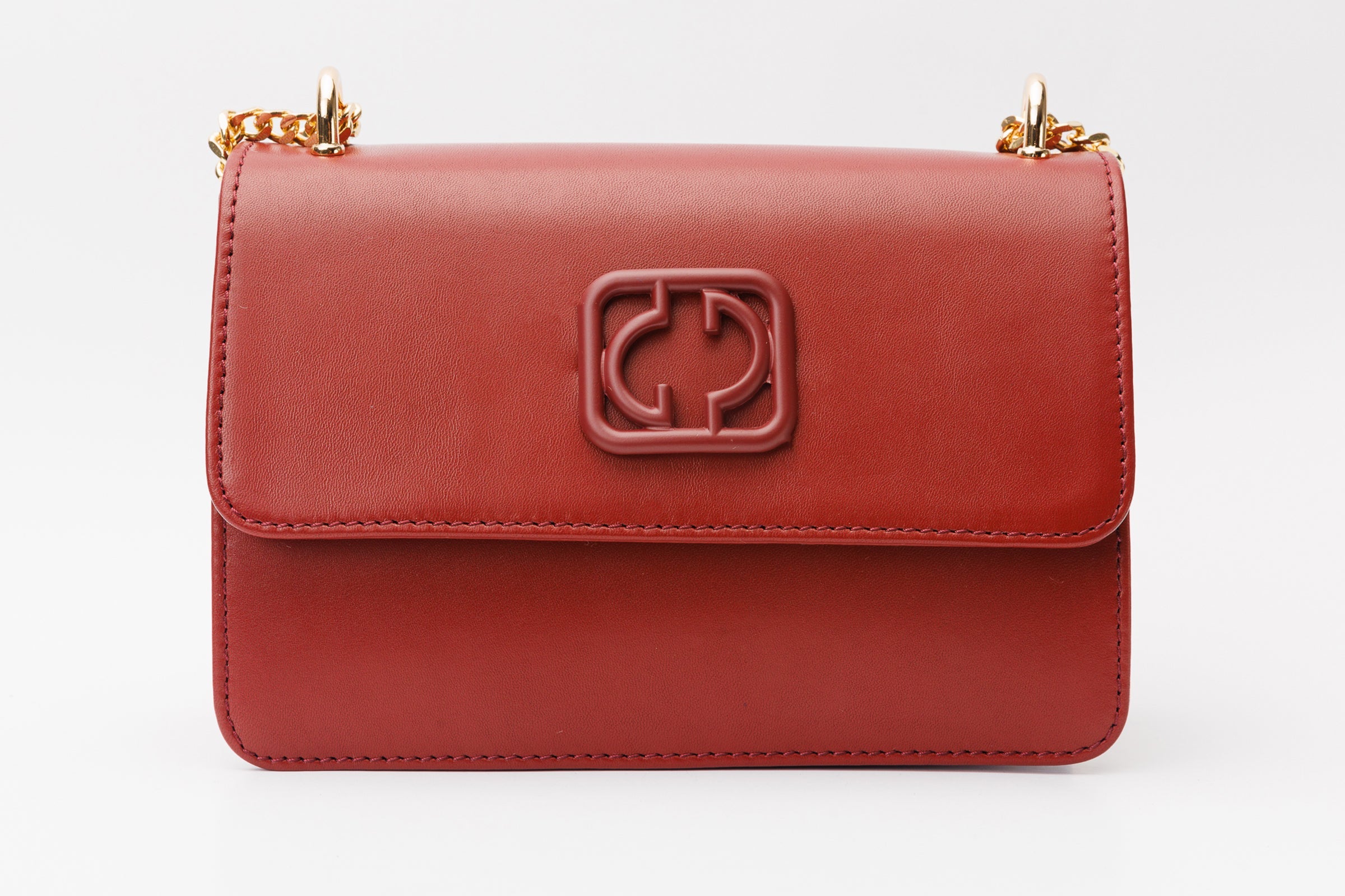 The Maneadero Dark Red Leather Handbag - Vinci Leather