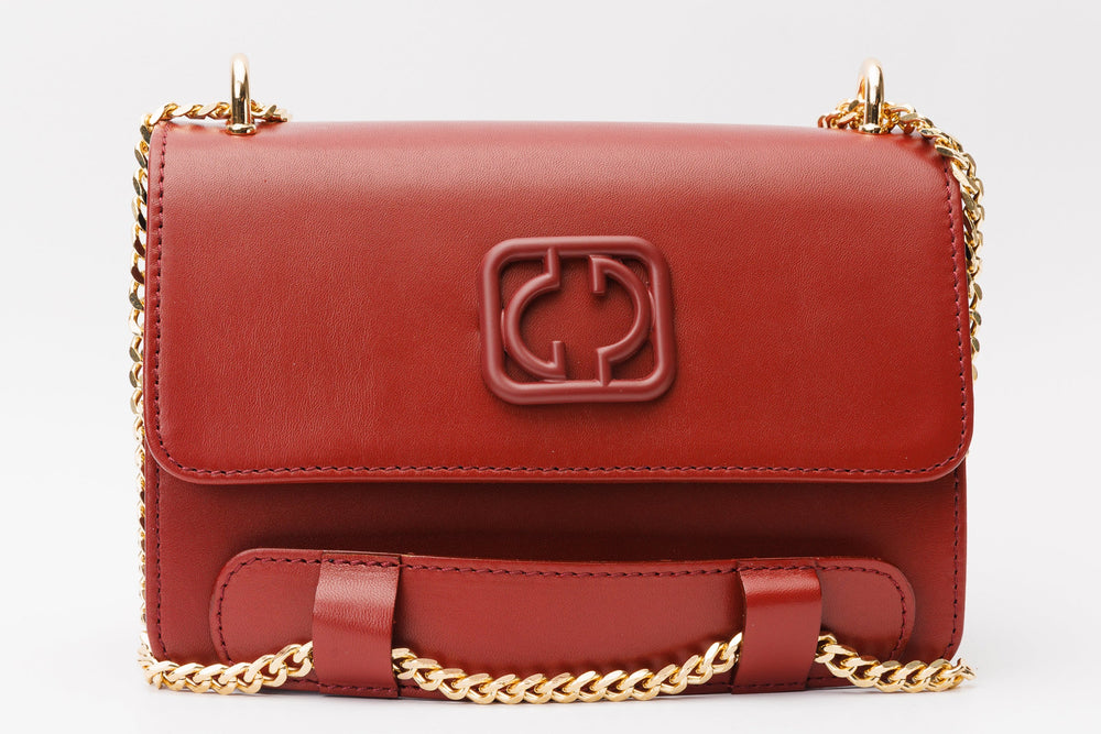 The Maneadero Dark Red Leather Handbag - Vinci Leather