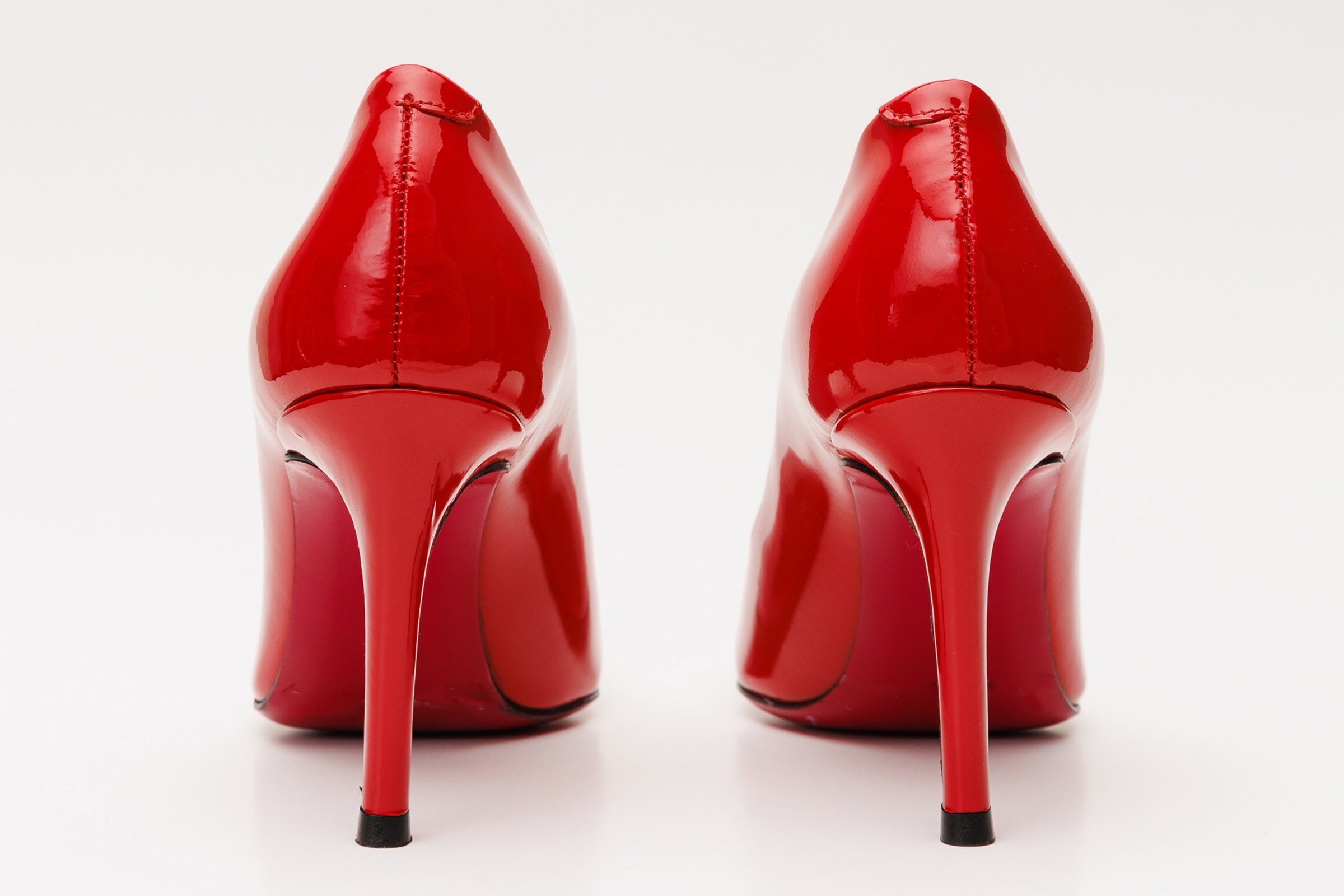 The Ege Red Leather Pump Fuchsia Sole Shoe - Vinci Leather