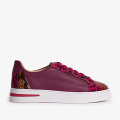 The Burano Purple Fuchsia Leather Sneaker - Vinci Leather
