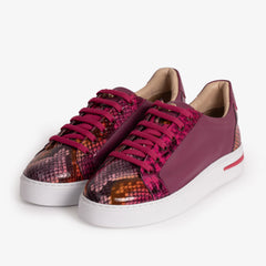 The Burano Purple Fuchsia Leather Sneaker - Vinci Leather