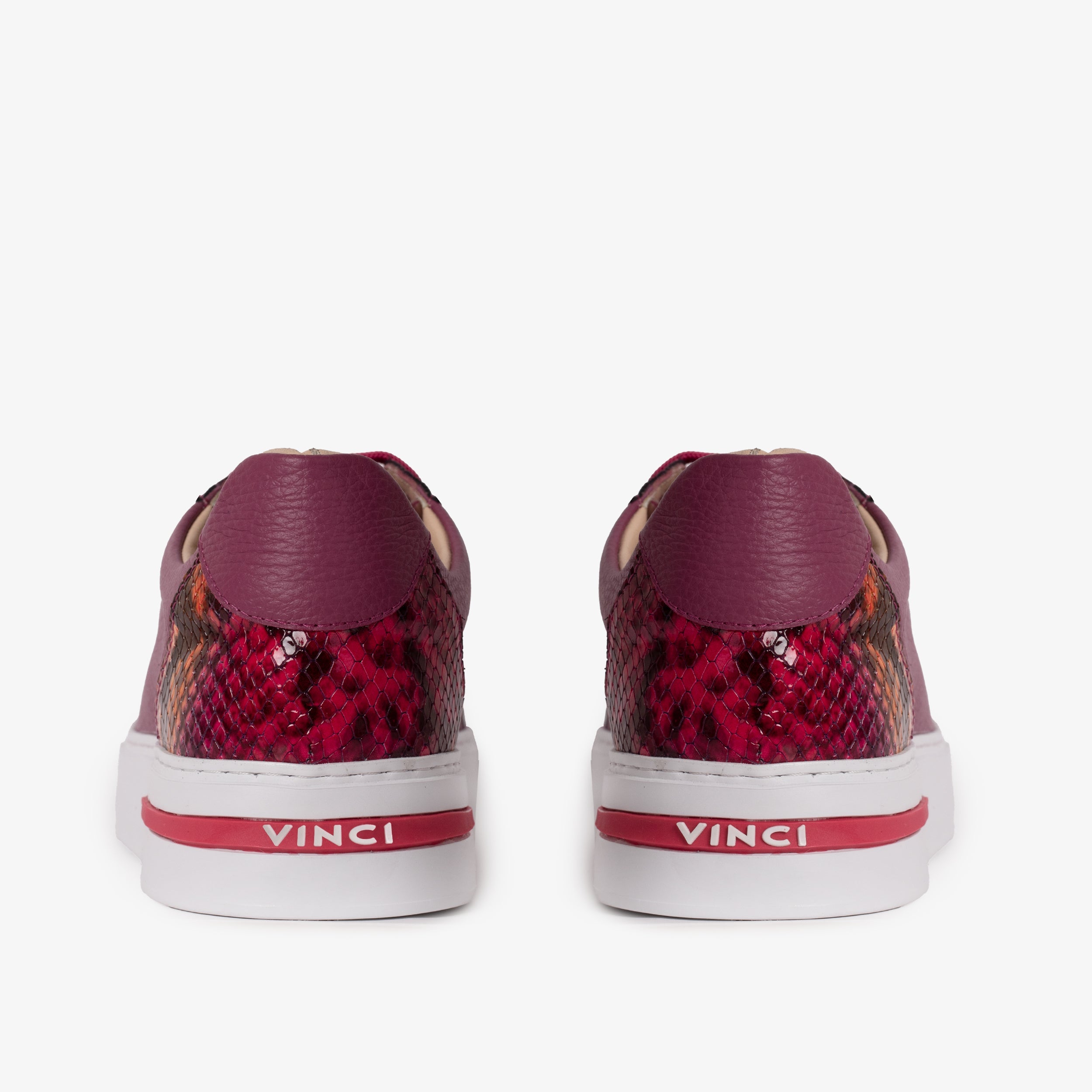 The Burano Purple Fuchsia Leather Sneaker - Vinci Leather