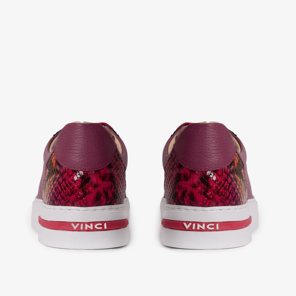 The Burano Purple Fuchsia Leather Sneaker - Vinci Leather