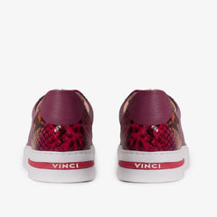 The Burano Purple Fuchsia Leather Sneaker - Vinci Leather