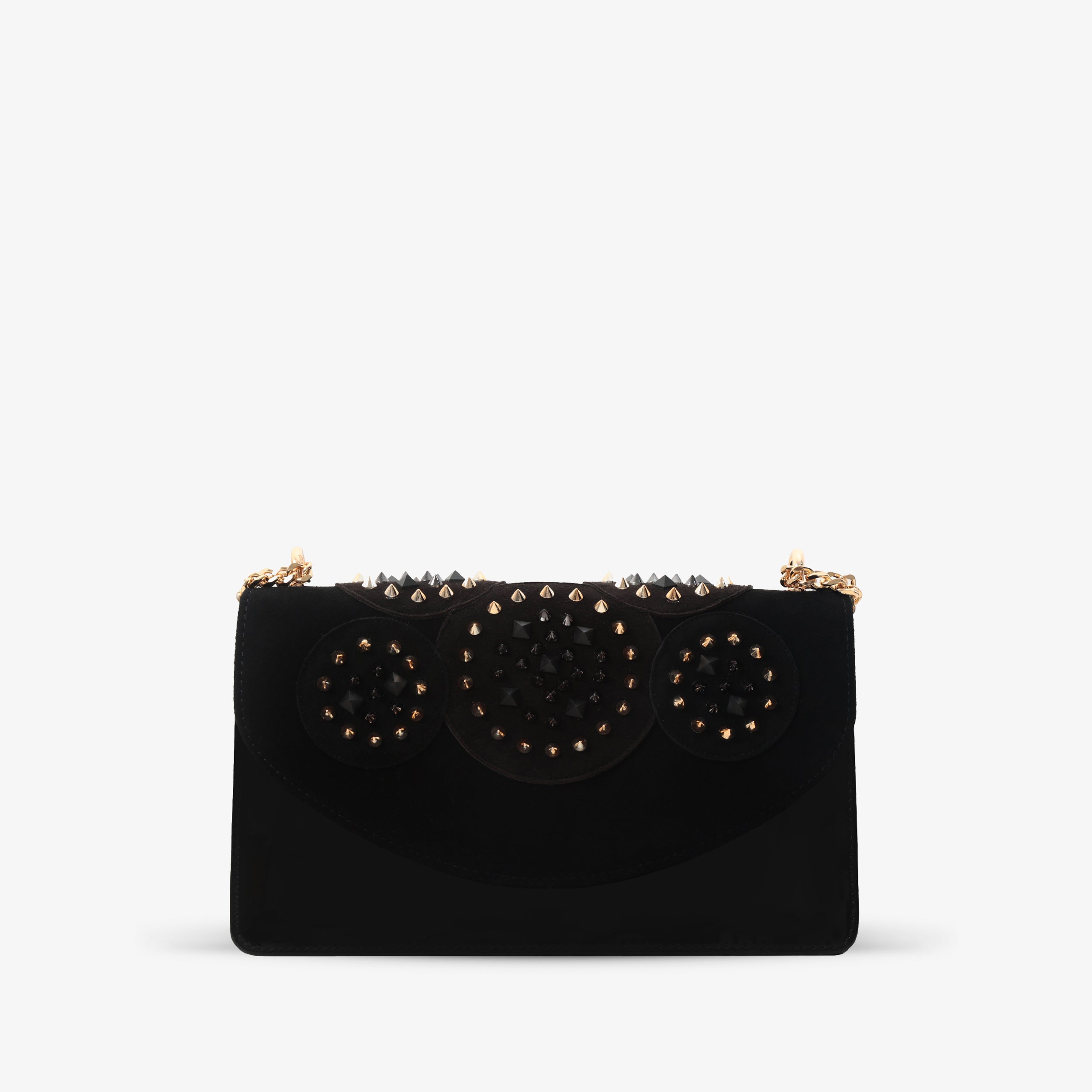 The Infanta Black Spike Leather Handbag - Vinci Leather