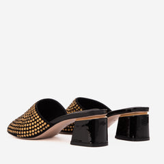 The Ailano Gold Glitter Leather Sandal - Vinci Leather