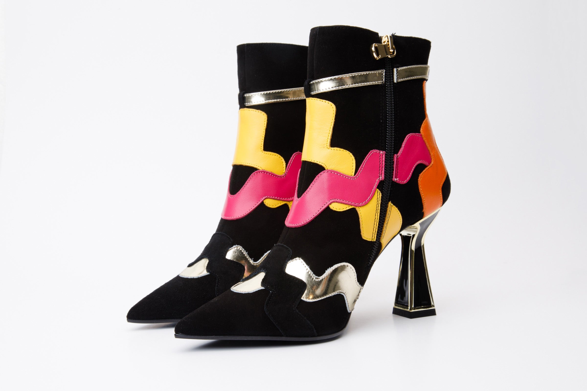 The Tario Black Suede Leather Ankle Boot - Vinci Leather