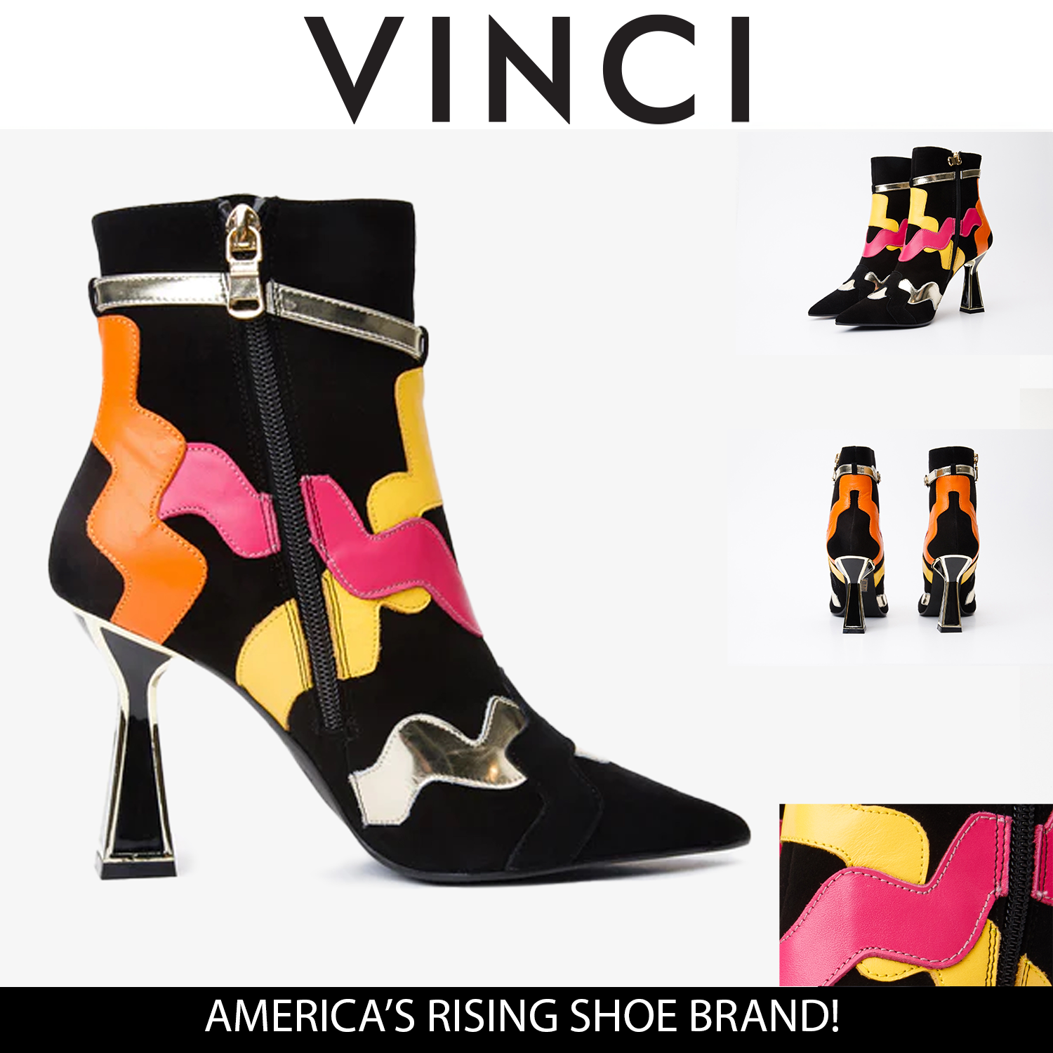 The Tario Black Suede Leather Ankle Boot - Vinci Leather