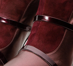 The Manila Burgundy Leather Ankle Boot - Vinci Leather