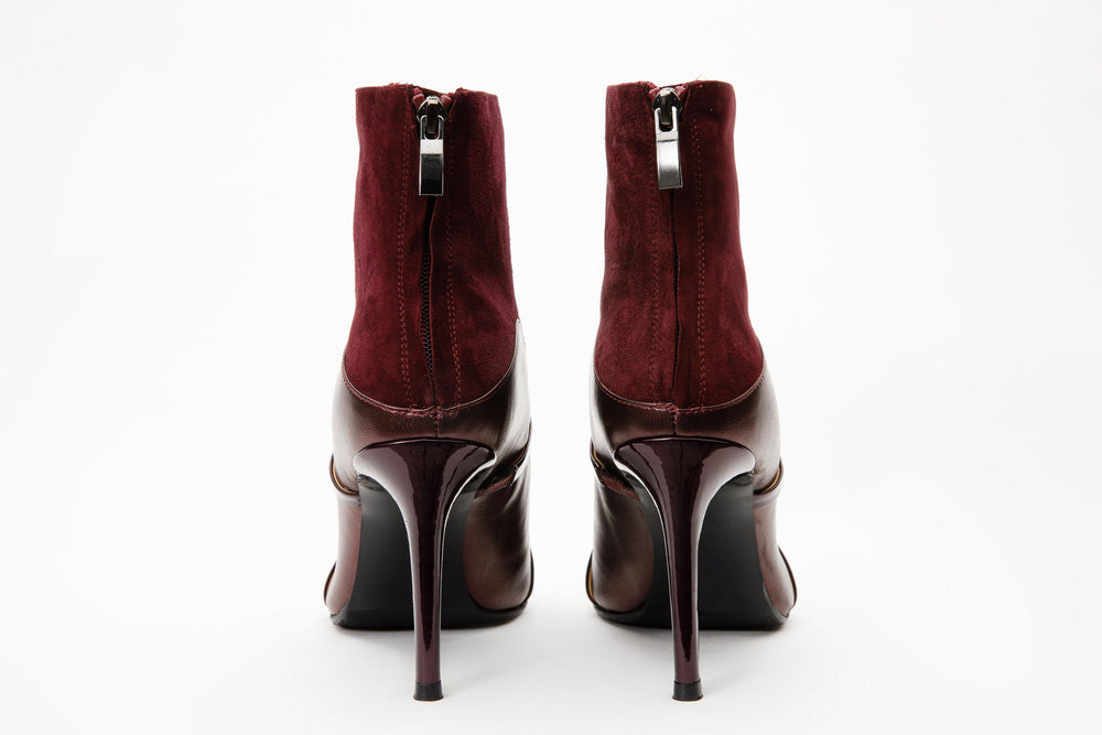 The Manila Burgundy Leather Ankle Boot - Vinci Leather