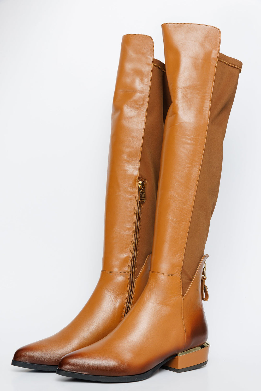 The Fairoks Tan Leather Knee High Boot - Vinci Leather