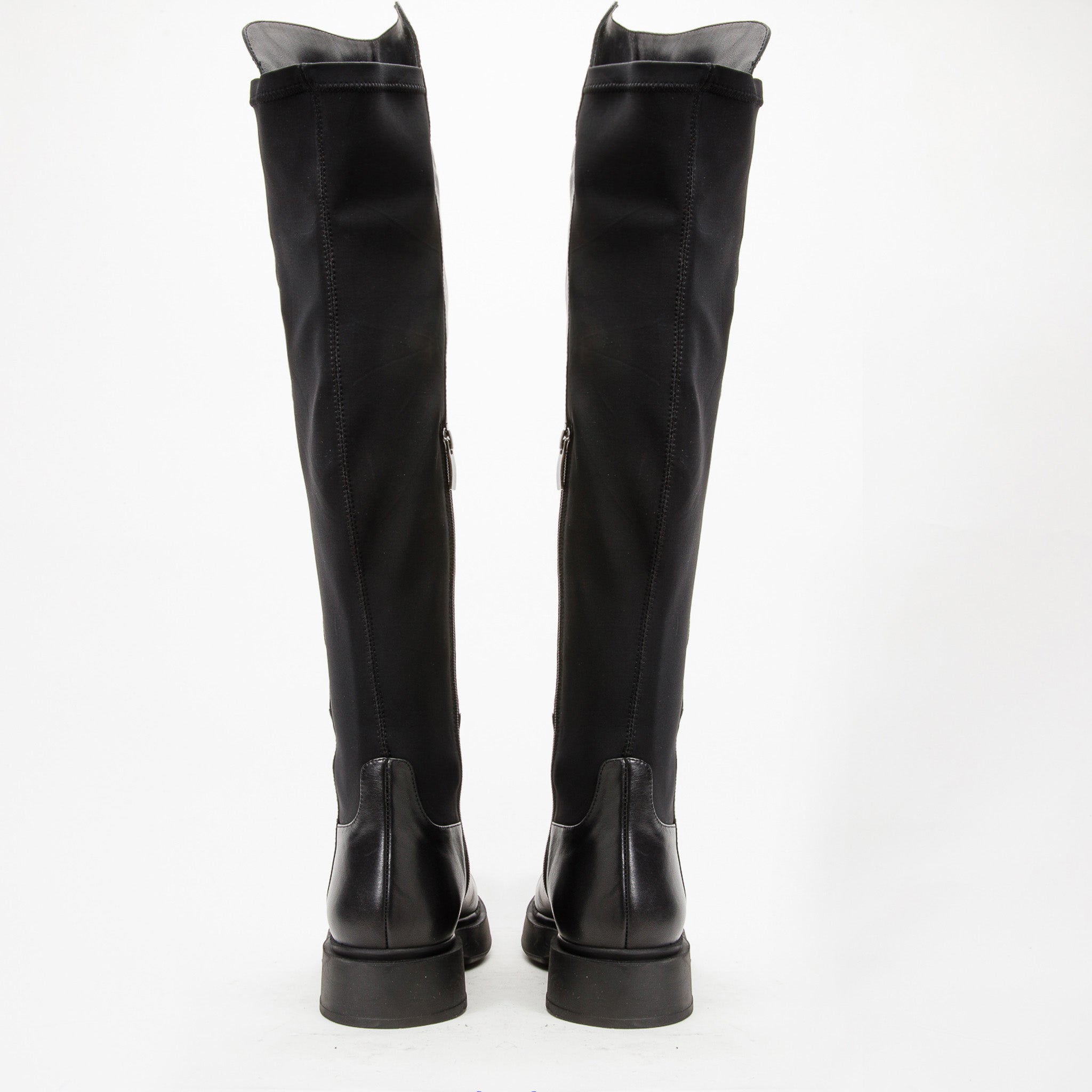 The Harmony Belle Black Leather Knee High Boot - Vinci Leather