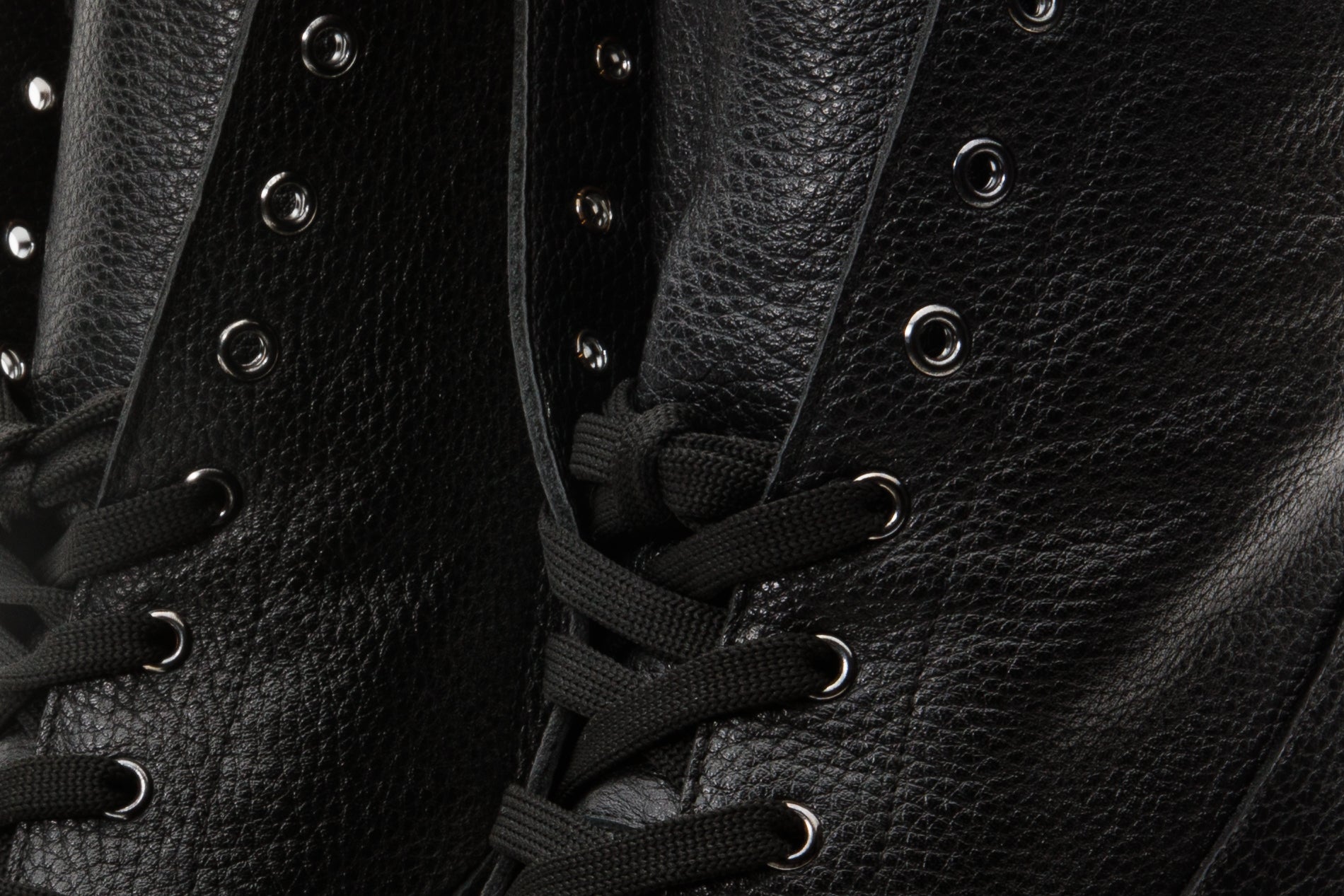 The Melo Black Leather Natural Fur Mid Calf Platform Heel Boot - Vinci Leather