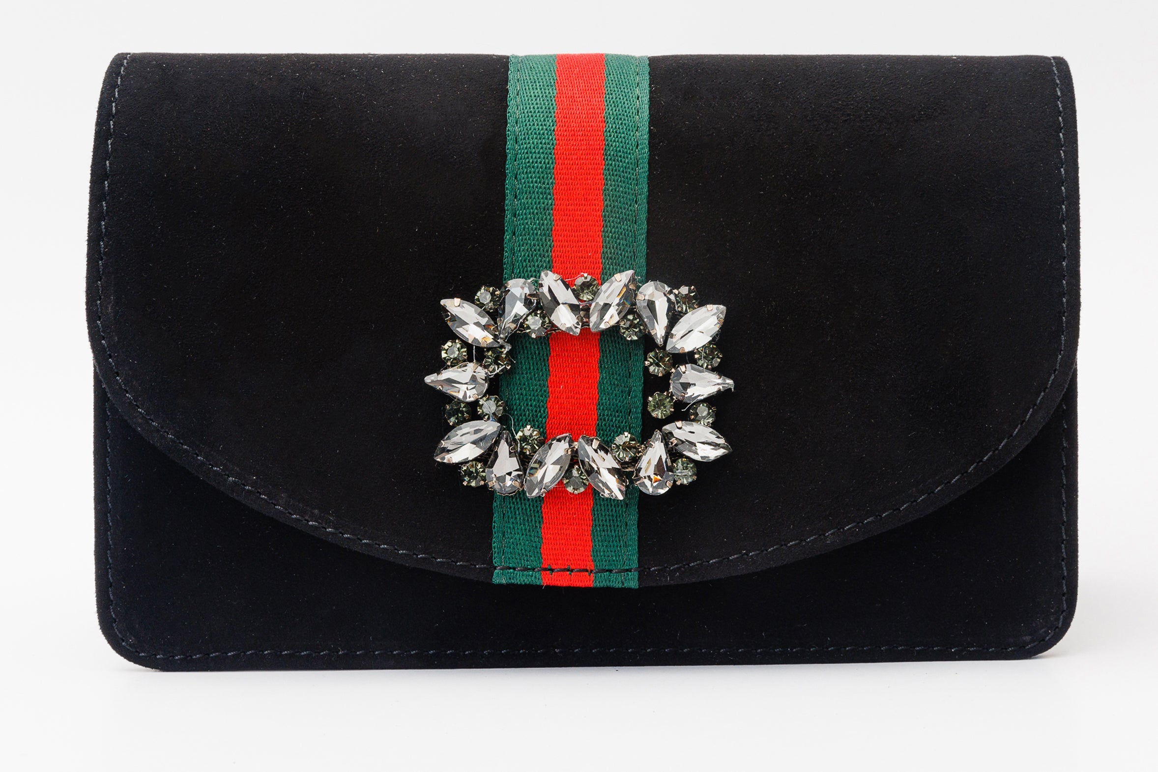 The Afega Black Suede Leather Handbag - Vinci Leather
