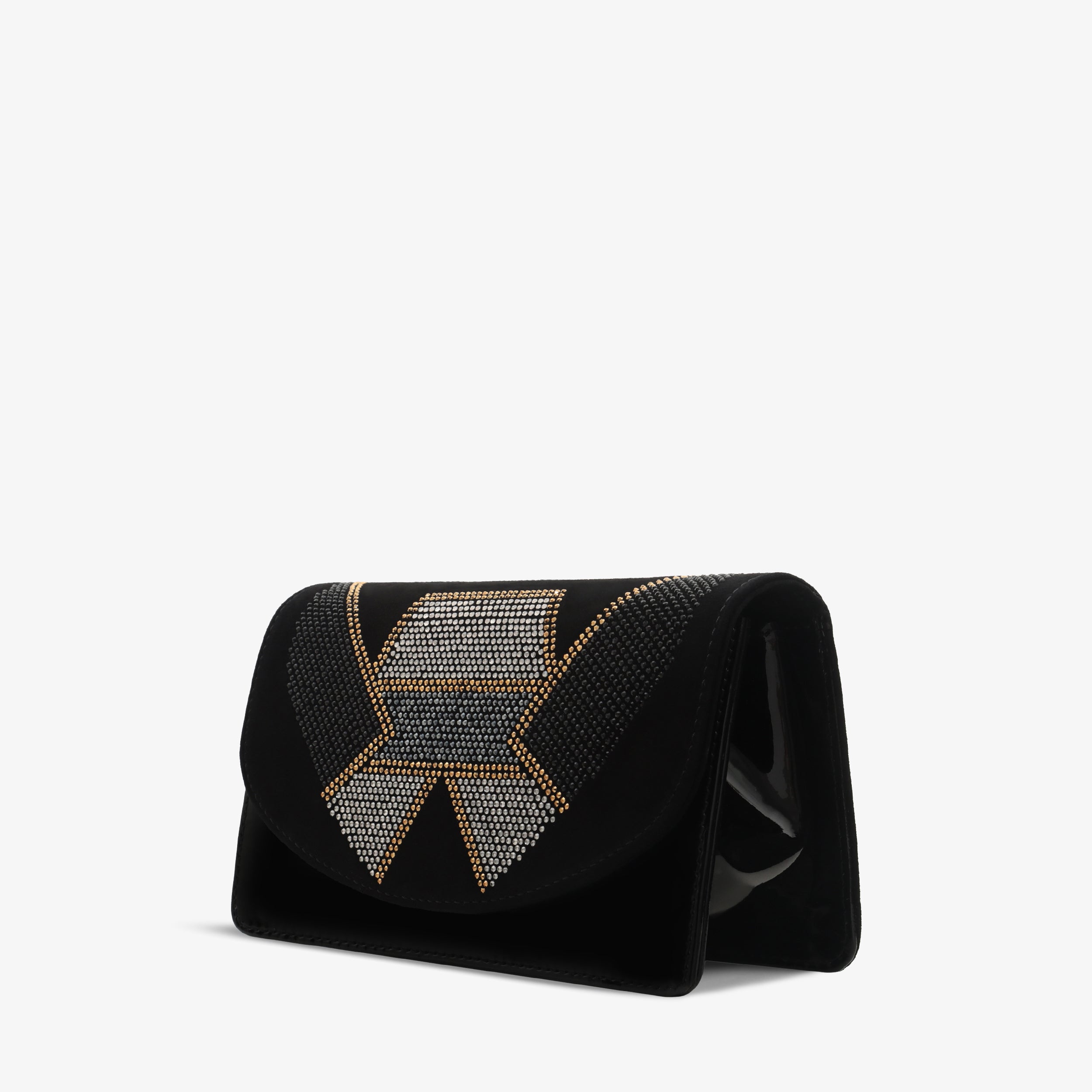 The Magnolia Black Glitter Leather Handbag - Vinci Leather