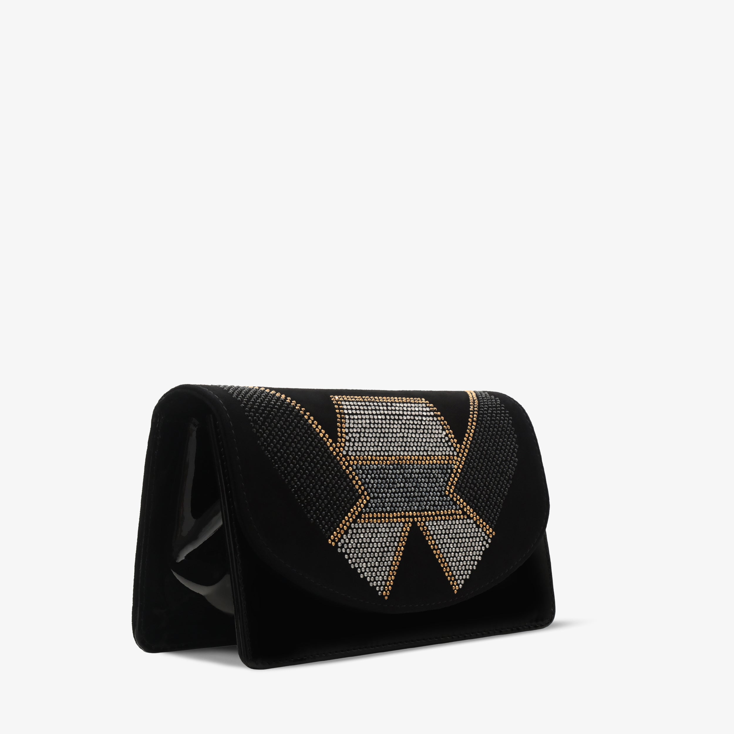 The Magnolia Black Glitter Leather Handbag - Vinci Leather