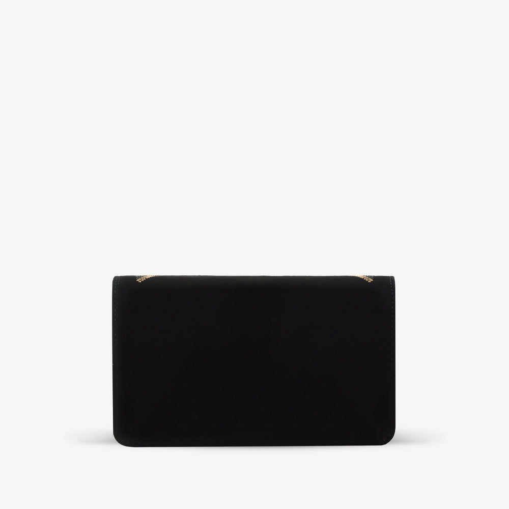 The Magnolia Black Glitter Leather Handbag - Vinci Leather