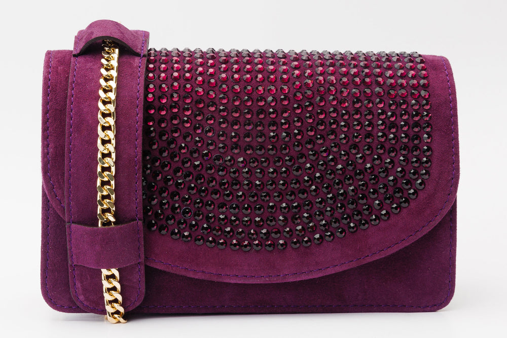The Ailano Purple Leather Handbag - Vinci Leather