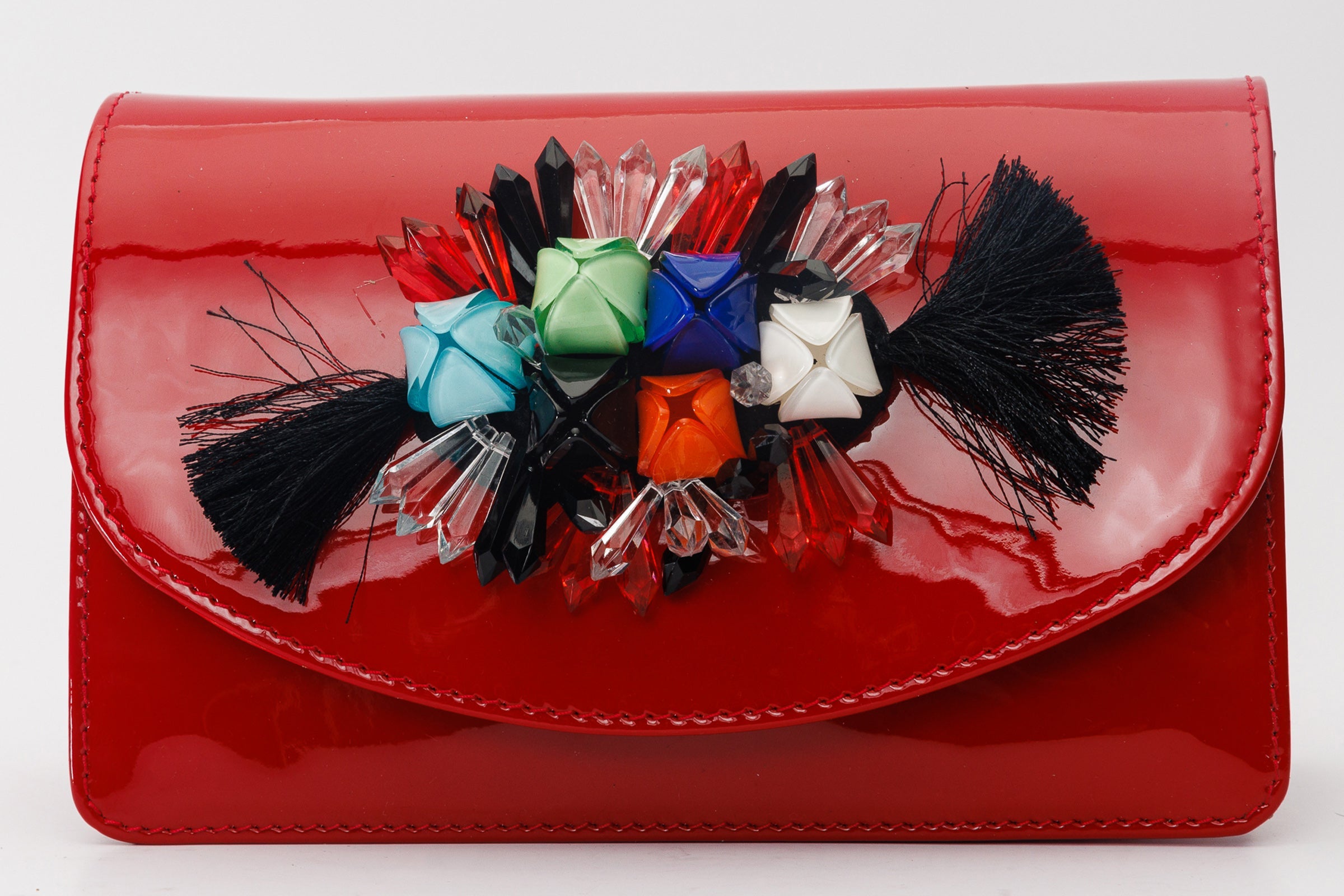 The Vigo Red Patent Leather Handbag - Vinci Leather