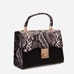 The Venezia Black Leather Handbag - Vinci Leather