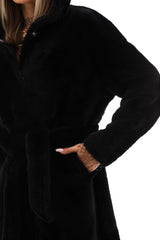 The Virella Reversible Hooded Shearling Leather Jacket - Vinci Leather