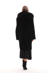The Noctura Reversible Hooded Shearling Leather Jacket - Vinci Leather