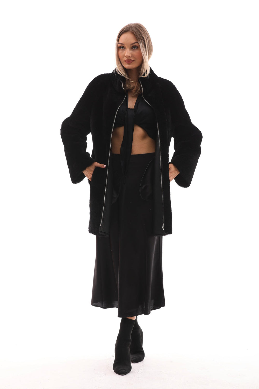 The Nyra Reversible Shearling Leather Jacket - Vinci Leather