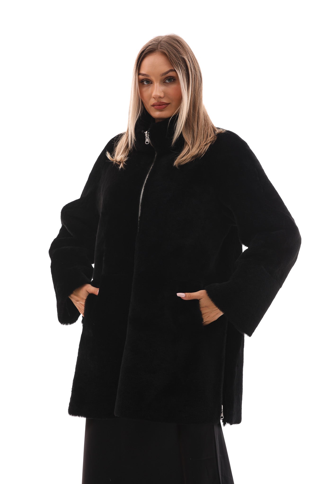 The Nyra Reversible Shearling Leather Jacket - Vinci Leather