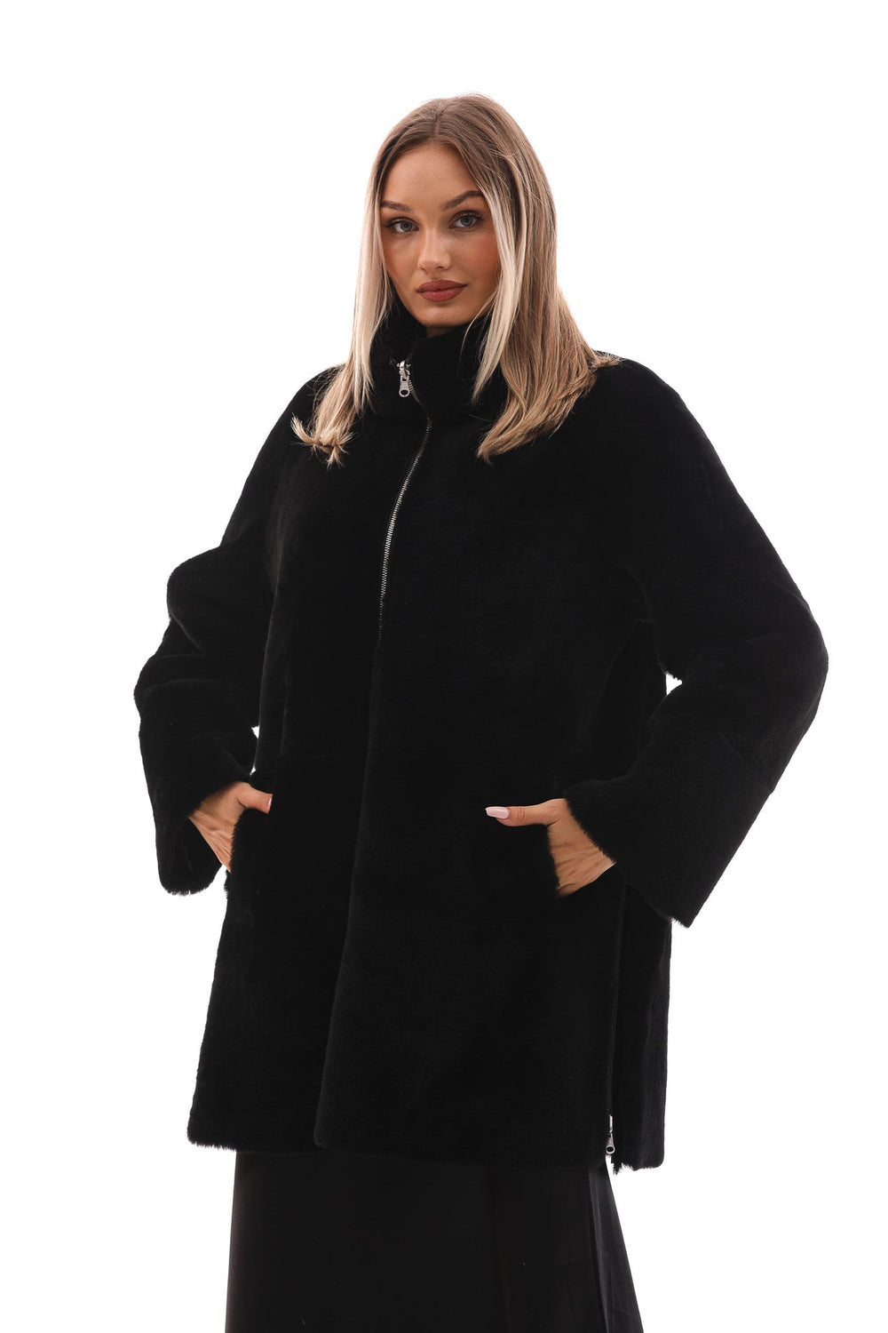 The Nyra Reversible Shearling Leather Jacket - Vinci Leather