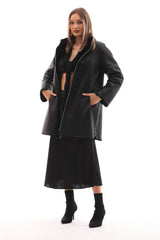 The Nyra Reversible Shearling Leather Jacket - Vinci Leather