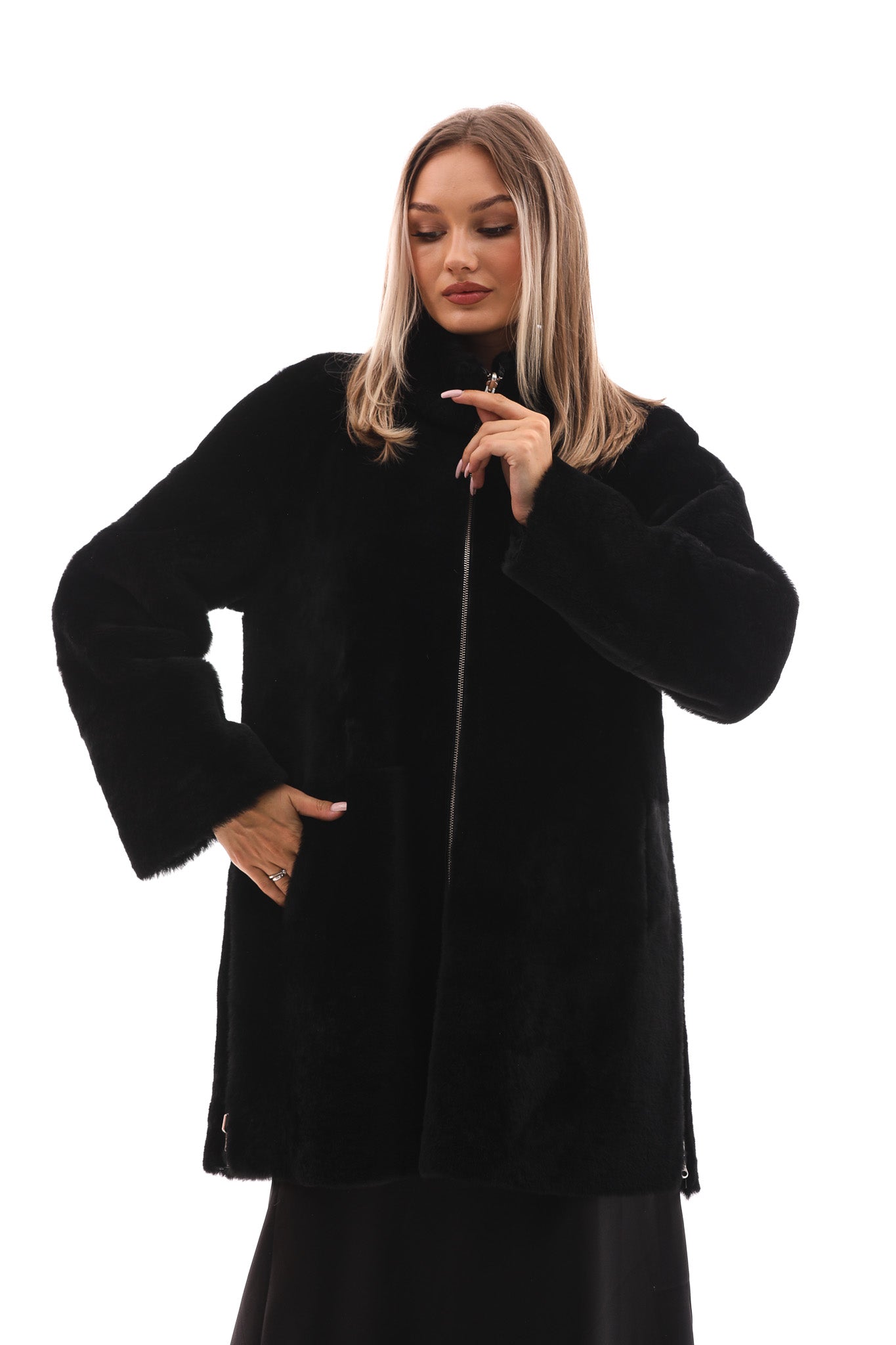 The Nyra Reversible Shearling Leather Jacket - Vinci Leather