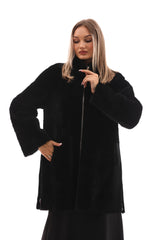The Nyra Reversible Shearling Leather Jacket - Vinci Leather