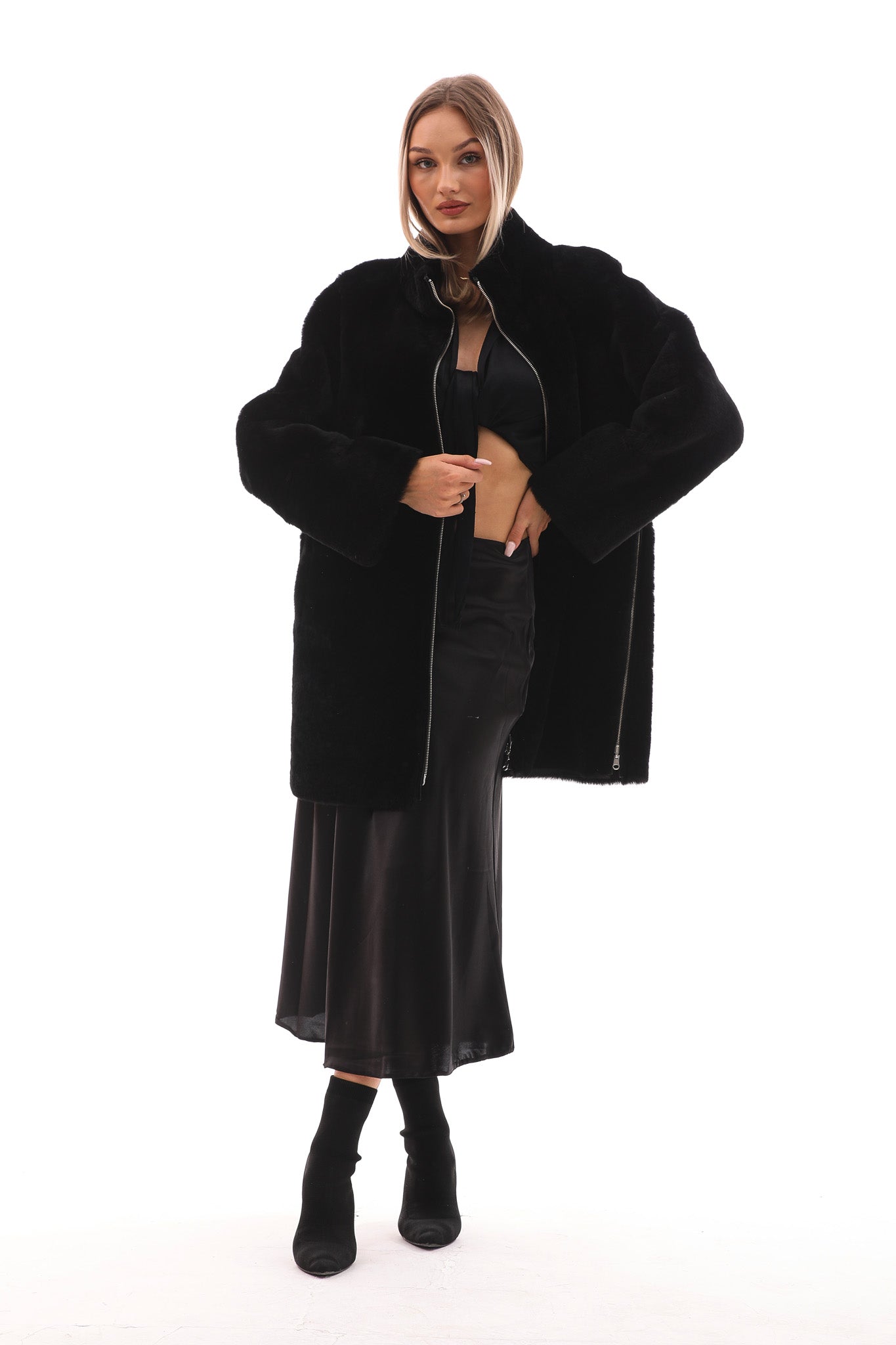 The Nyra Reversible Shearling Leather Jacket - Vinci Leather
