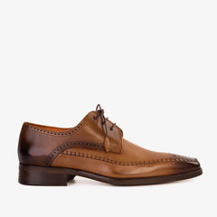 The Moon Tan Leather Derby Shoe - Vinci Leather