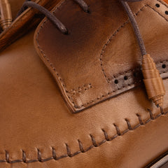 The Moon Tan Leather Derby Shoe - Vinci Leather