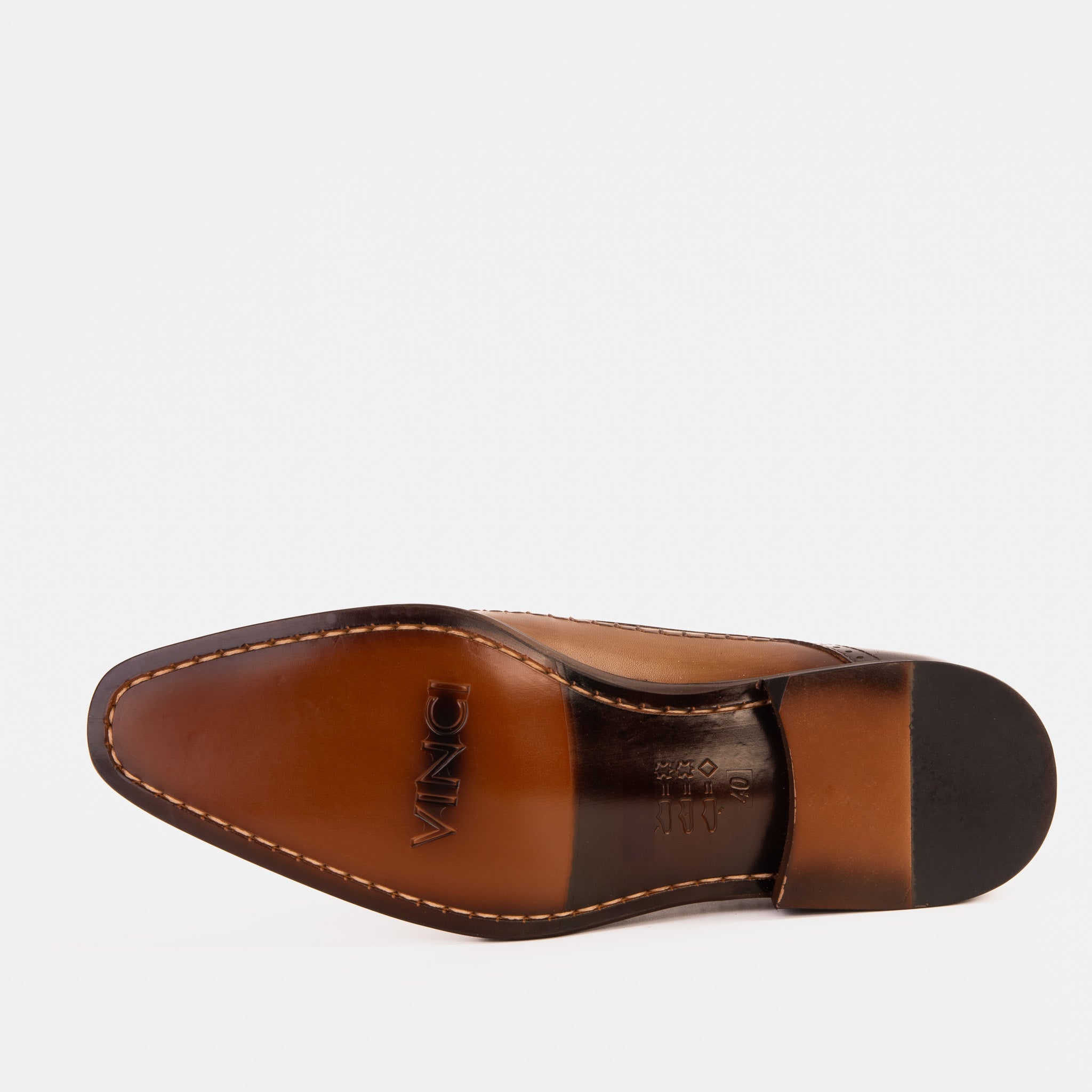 The Moon Tan Leather Derby Shoe - Vinci Leather