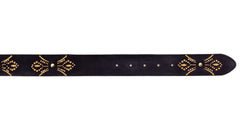 The Lazio Navy Blue Suede Leather Belt - Vinci Leather