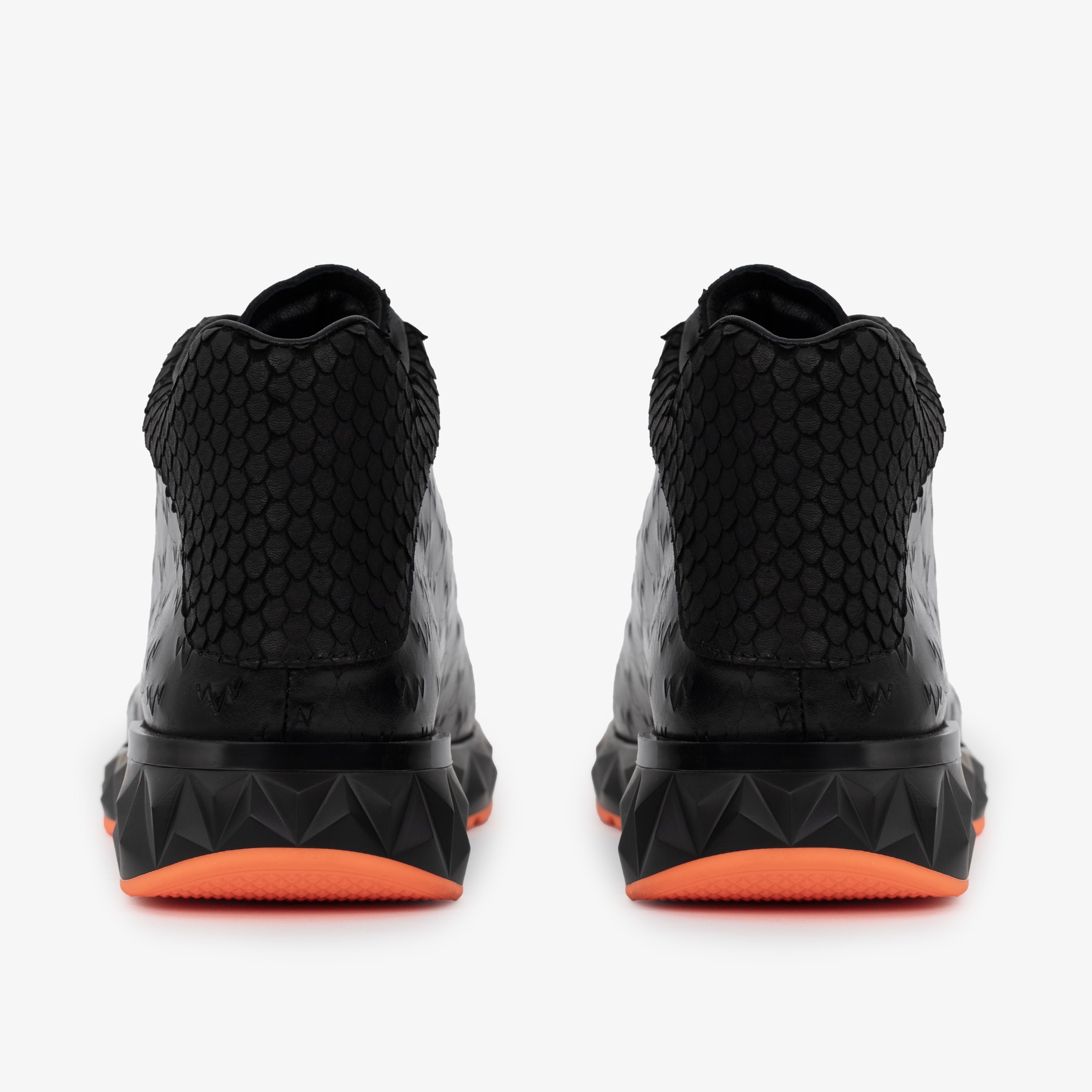 The Caesars Black Leather High-Top Sneaker - Vinci Leather