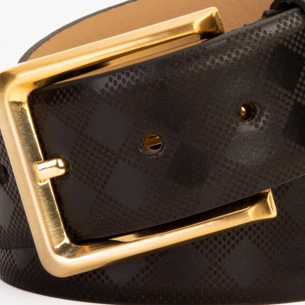 The Cenova Black Calfskin Belt - Vinci Leather