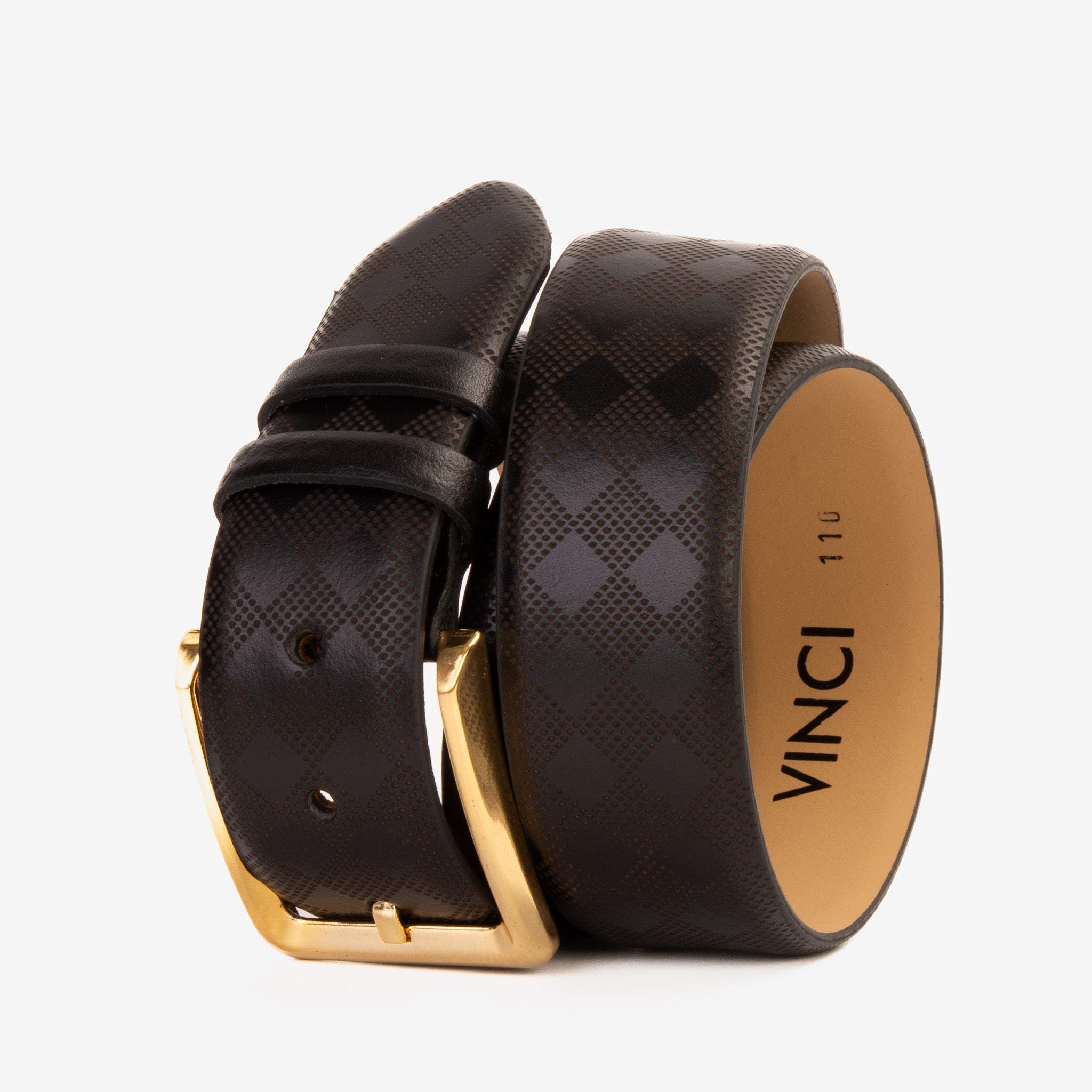 The Cenova Black Calfskin Belt - Vinci Leather