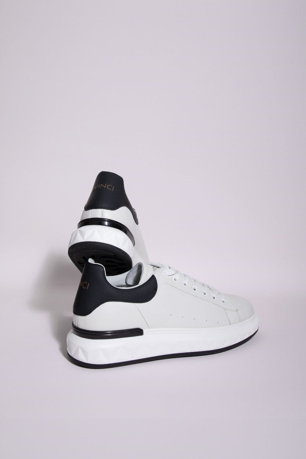 The Linq White Leather Sneaker - Vinci Leather