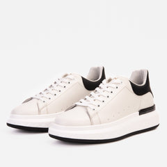 The Linq White Leather Sneaker - Vinci Leather