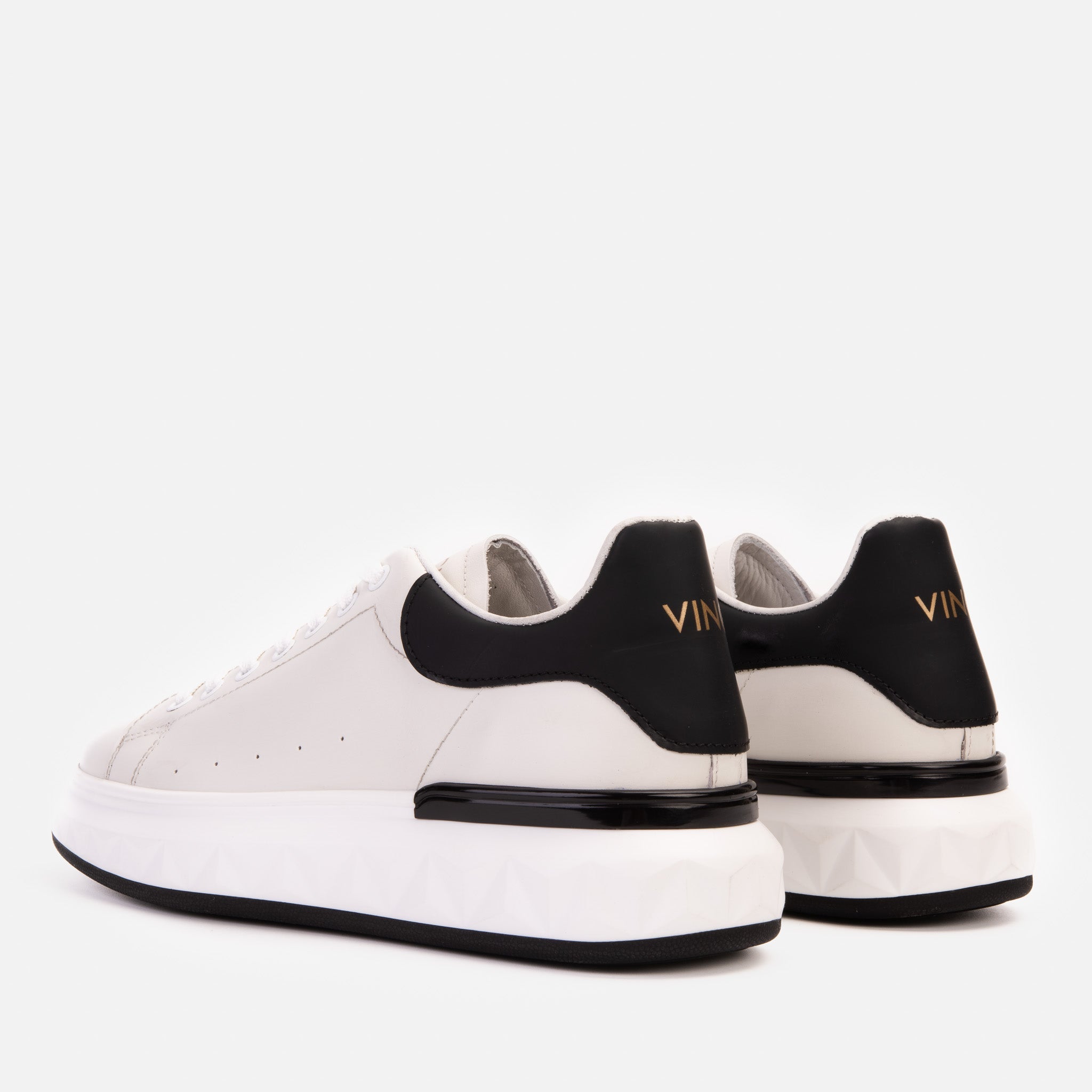 The Linq White Leather Sneaker - Vinci Leather